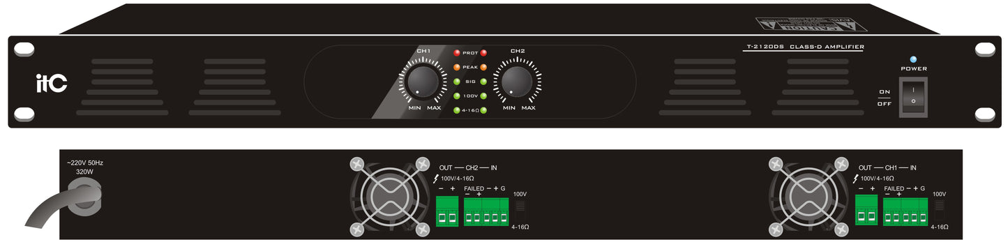 T-2120DS  T-2240DS  T-2350DS  T-2500DS 2-Channel Class-D Amplifier