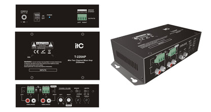 T-220AP 2 x 20W Mini Stereo Class-D Amplifier (Balanced inputs + Bridge mode)