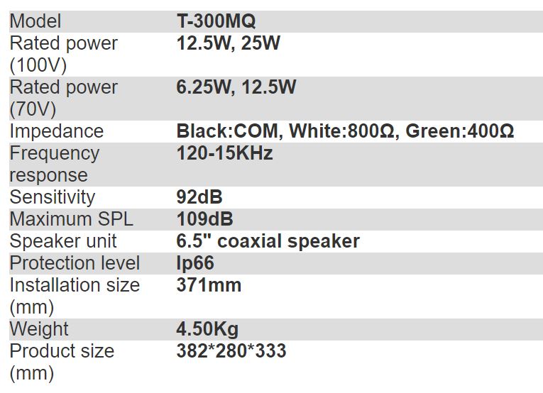 T-300MQ Landscape Garden Speaker