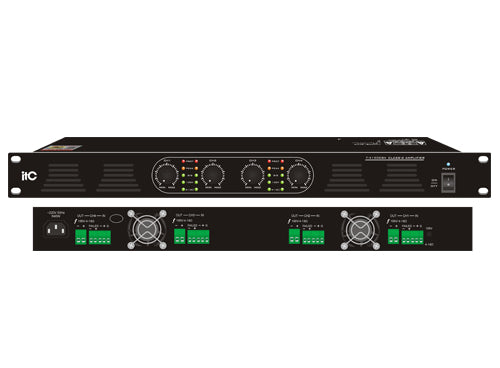 T-4060DSA  T-4120DSA  T-4240DSA 4-Channel Power Amplifier (Phone Jack MIC Input)