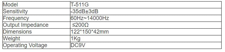 T-511G Microphone (Round ring indicator)