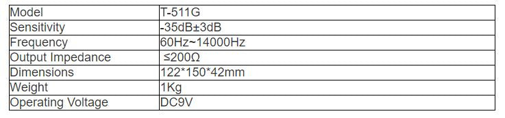 T-521A Microphone (Built-in chime)