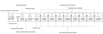 T-8S02 Mixer Pre- Amplifier (8 Inputs & 2 Outputs)