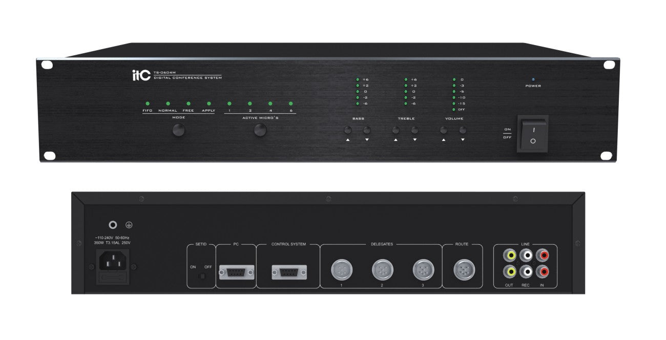 TS-0604 Series TS-0604M Digital Conference System Controller