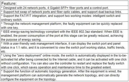 TS-8110 Network Switch（Specification TS-8110W24）