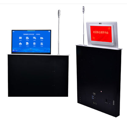 TS-FE156MT3 Motorized Paperless Dual-screen Interactive Monitor Lift with Microphone