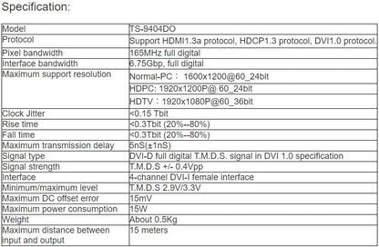 TS-9404DO 4 DVI Video Signal Output Card