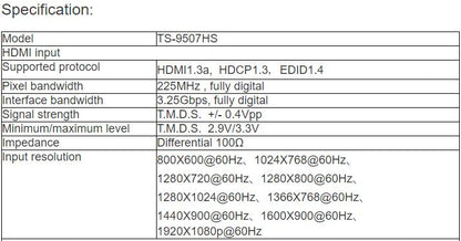 TS-9507HS HD Signal Converter