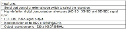 TS-9507SH HD Signal Converter