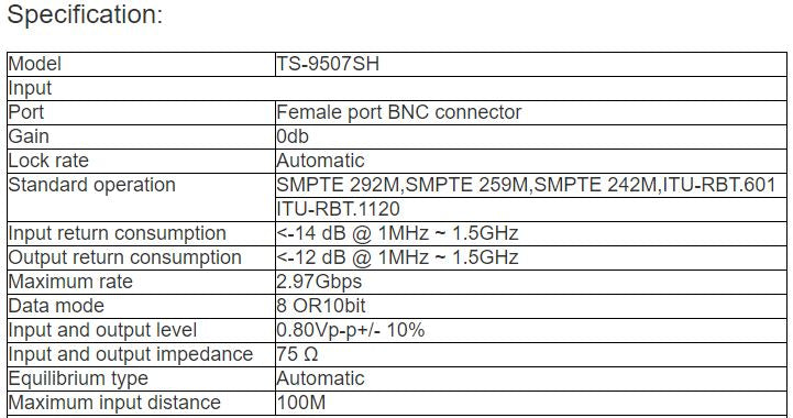 TS-9507SH HD Signal Converter