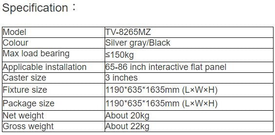 TV-8265MZ Mobile Stand