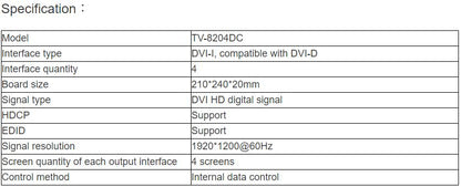 TV-8204DC Output Board Card