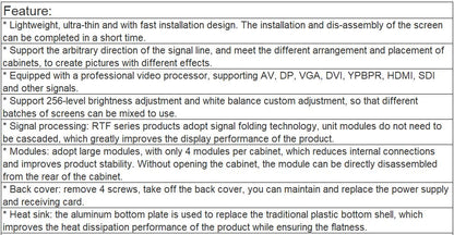 TV-OH391-YM Rental Outdoor Full Color LED Video Wall