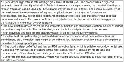 TV-OH391-YZ Rental Outdoor Full Color LED Video Wall