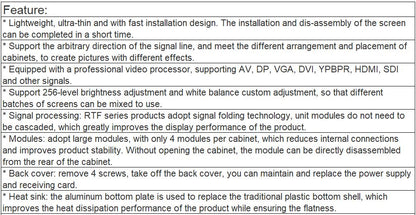 TV-PH297-YM Rental Indoor Full Color LED Video Wall