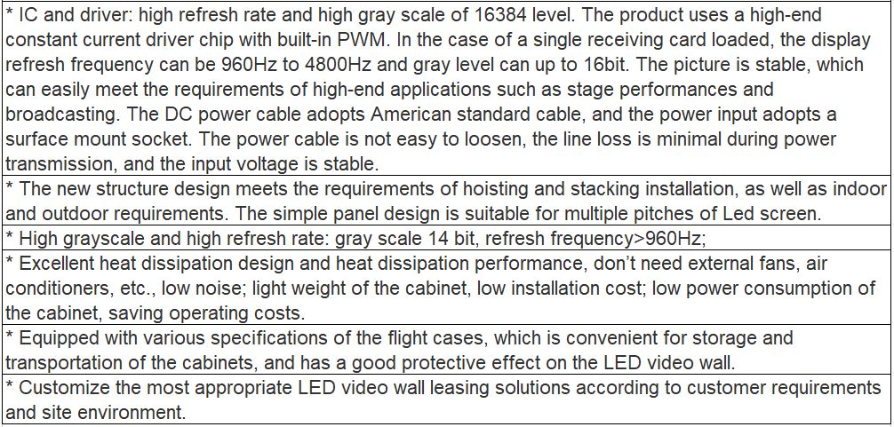 TV-PH391-YM Indoor Full Color LED Video Wall