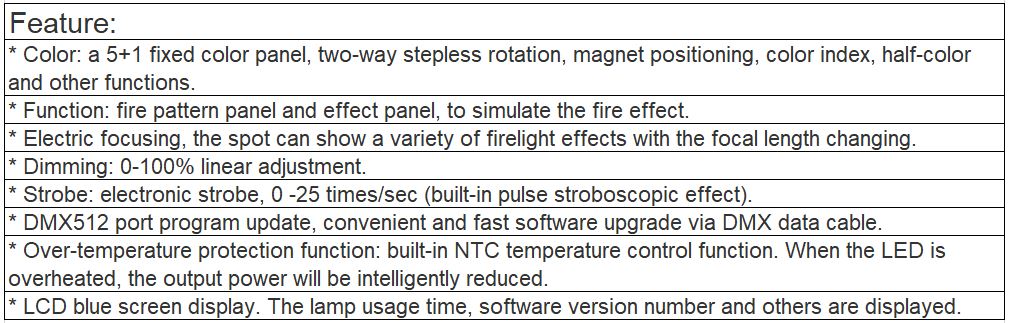 TL-LT301 150W Fire Effect Light