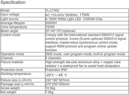 TL-LT302 150W Phantom Light