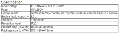 TL-SL641 100W Bubble Effect Machine