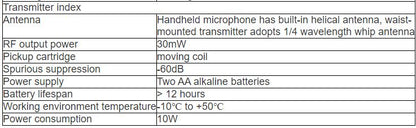 T-526UH, T-526UT, T-526UL, T-526UV, T-526US, T-526UW Wireless Microphone