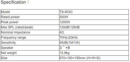 TS-803C Column Speaker