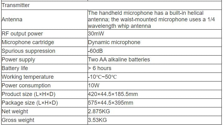 KT-M50T Wireless Microphone