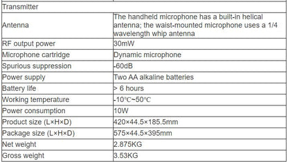 KT-M50T Wireless Microphone