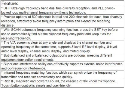 T-521UH-JW Wireless Microphone