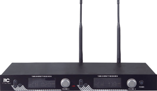 T-521UH, T-521UT, T-521UL, T-521UV, T-521US, T-521UW UHF-Dual Channel Wireless Microphone