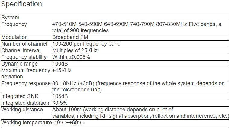 T-521UZ Wireless Microphone