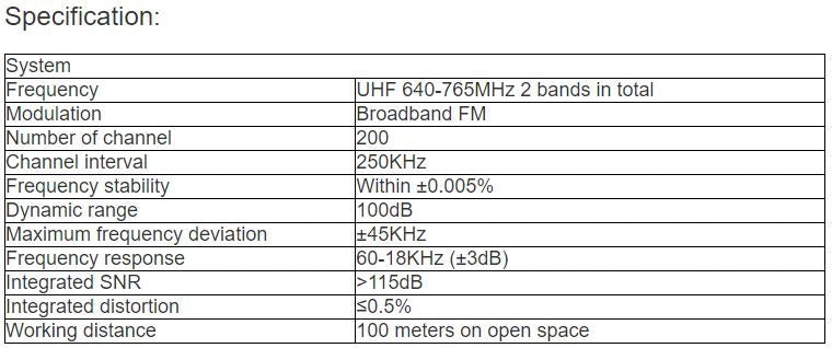 T-530A, T-530B, T-530C UHF Dual-Channel Wireless Microphone