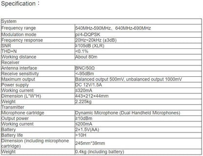 T-592UH Wireless Microphone