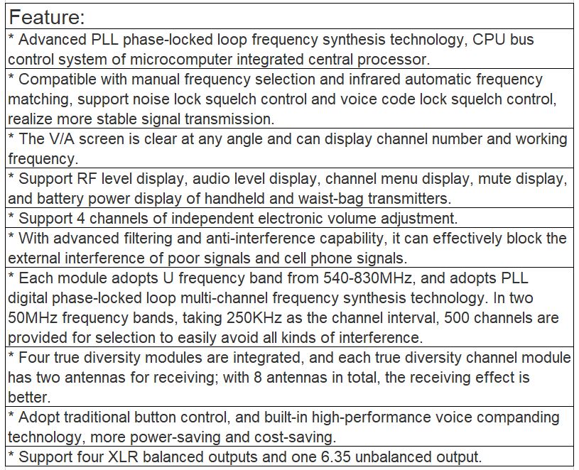 TS-654UD Wireless Microphone