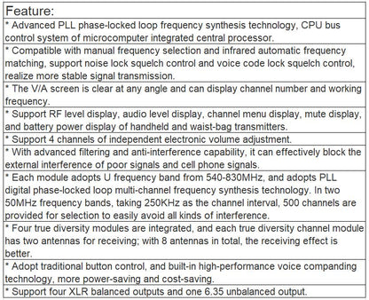 TS-654UD Wireless Microphone