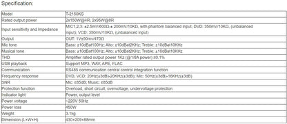 T-2150KS Multimedia Amplifier