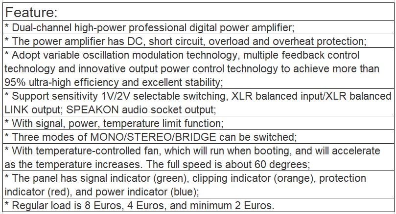 TC-21000 Professional Amplifier