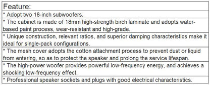 KT-DS218 Professional Subwoofer
