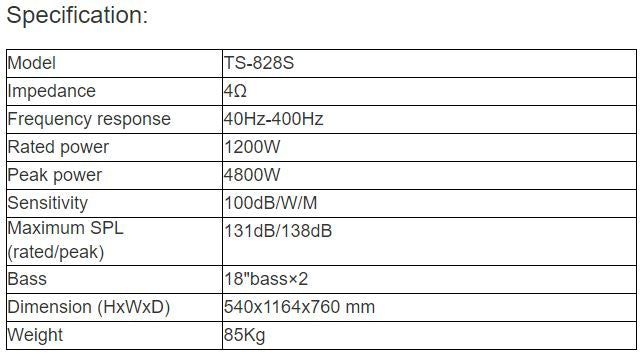 TS-828S Professional Speaker