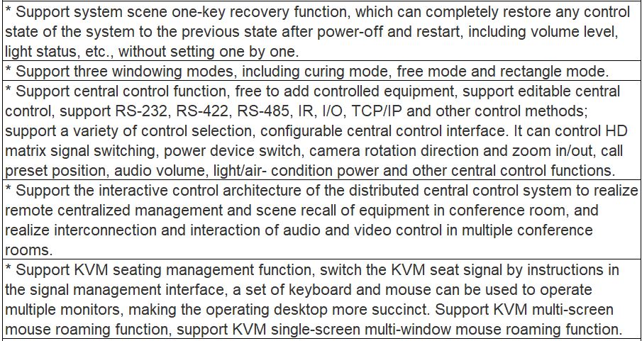 TV-713AR Visual Management System Embedded Software V2.0