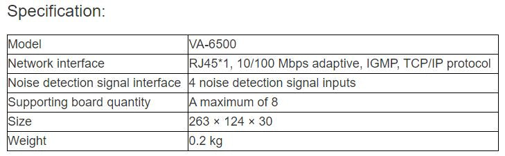VA-6500 CN1 Noise Detection Board PA System